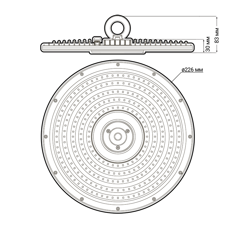 Светильник светодиодный PHB NLO 02 50w 5000K 90° IP65 Jazzway