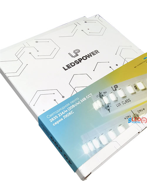 Светодиодная лента 5м, LP 2835/224 W+WW (2700K/6500K) IP20 24V 20 Вт/м