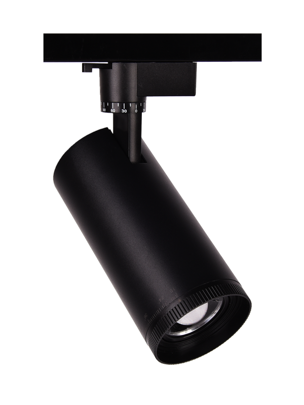 Трековый светильник светодиодный PTR 0728 ZOOM 28w 3000K 15-60° BL (черный) IP40 Jazzway