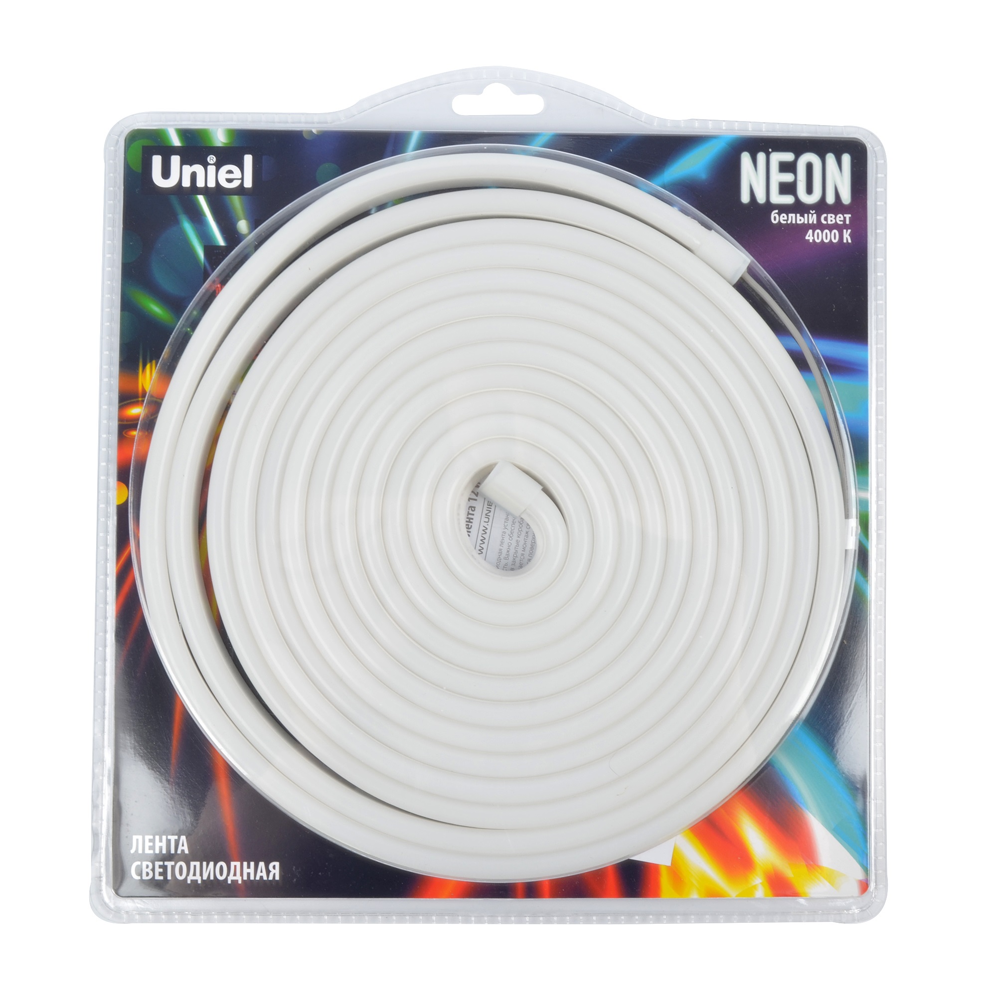 Неон ULS-N03-2835-100LED/m-8mm-IP67-DC12V-11W/m-5M-4000K блистер