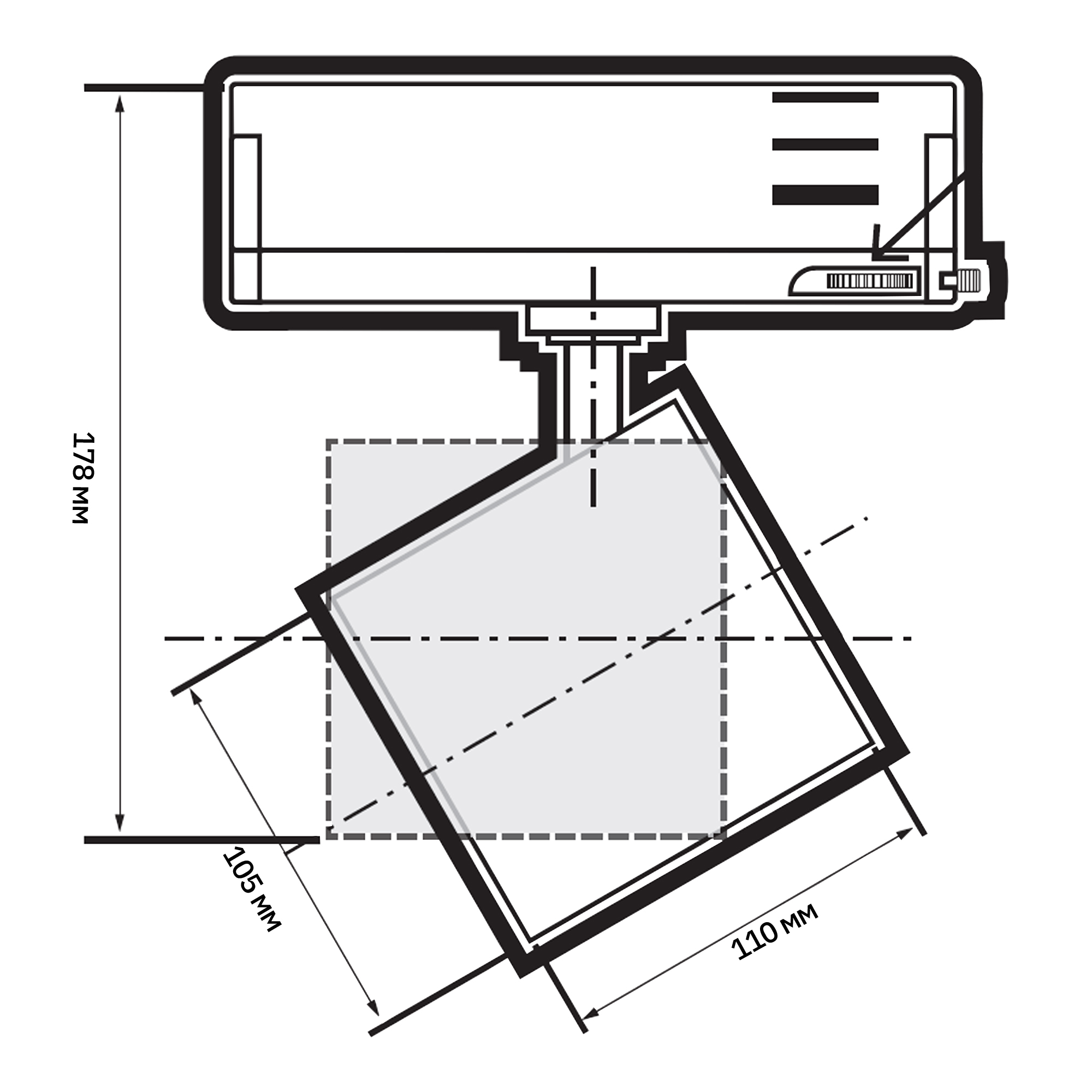 Трековый светильник 3P PTR 7040 40W 4000K 36° WH IP40 Jazzway 