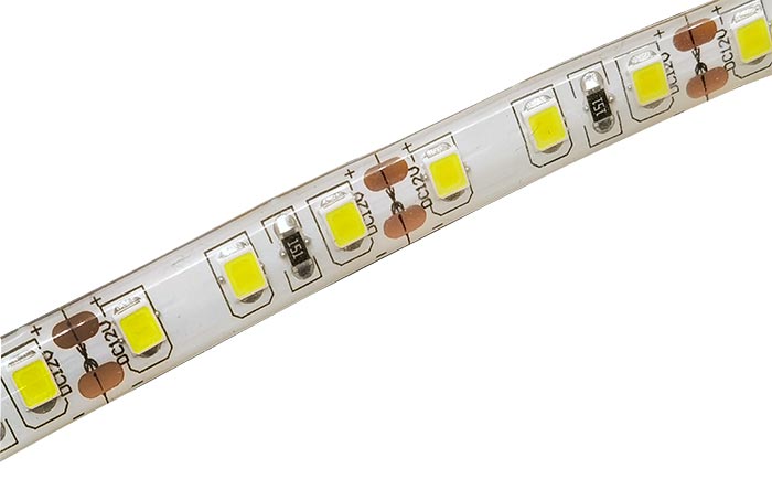 Светодиодная лента EL65 2835/120 WW (2800-3300К) 12V IP65 9,6Вт/м, 5м LUX