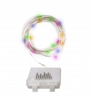 Гирлянда DC-G03-50M, 50 мульт. microLED, 5.1 м., 8 реж., 3xAA