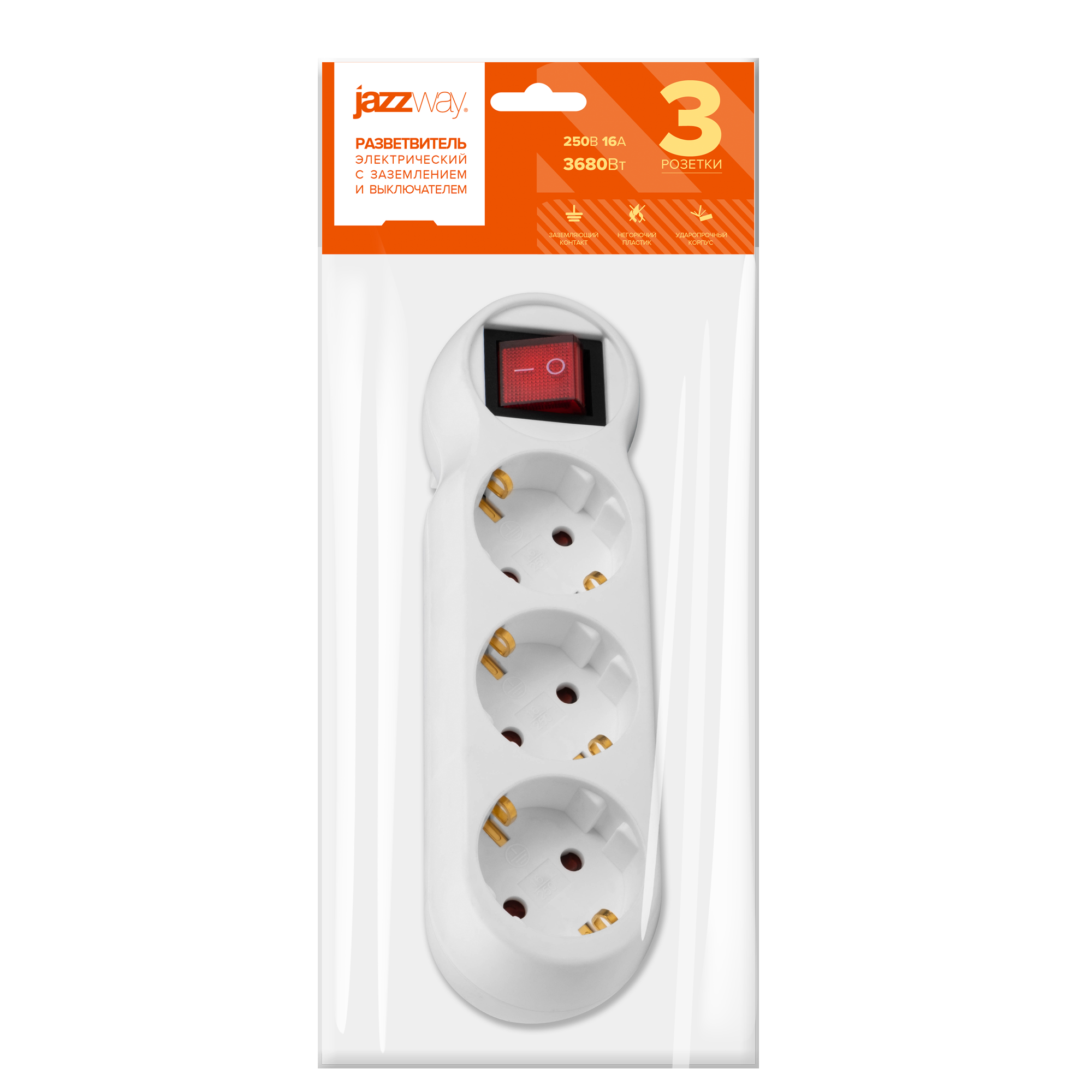 Разветвитель  AD-3GS заземл., выкл. JAZZway