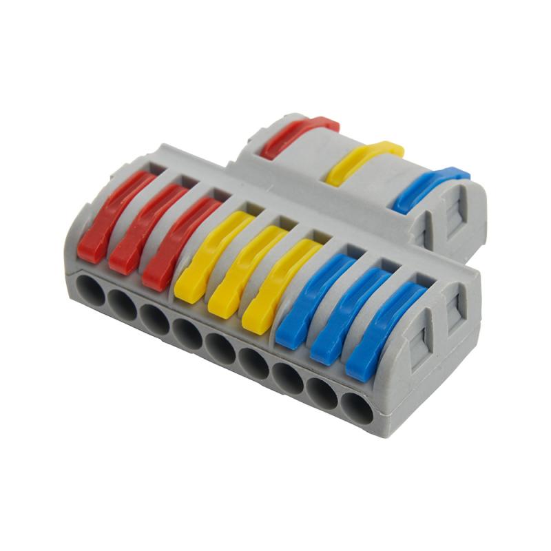 Клеммы строительно-монтажные LD222-428, 3 полюсные 1*3, 32А, (0.08-4mm2)