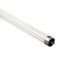 Практичная форма трубчатой колбы и небьющийся материал изготовления (пластик) позволяют эффективно использовать лампу для основного освещения. Холодный белый свет генерируют долговечные светодиоды типа SMD. Цоколь класса G5 неповоротный, что способствует 
