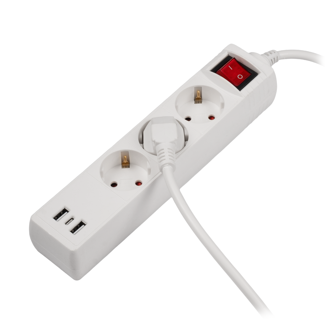 Удлинитель FES-03-500 USB (3 х 5) заземл., выкл. ФАZA