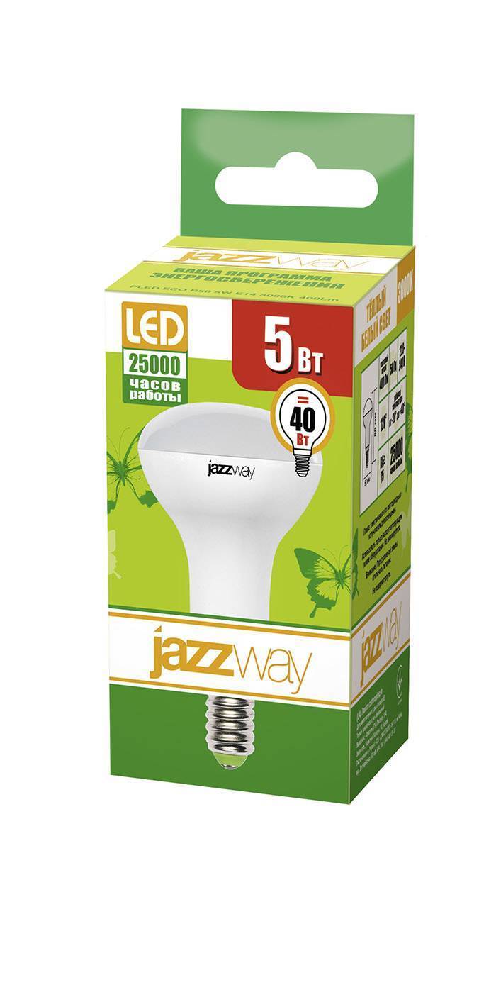 Светодиодная лампа PLED-ECO-R50 5w 3000K 400Lm E14