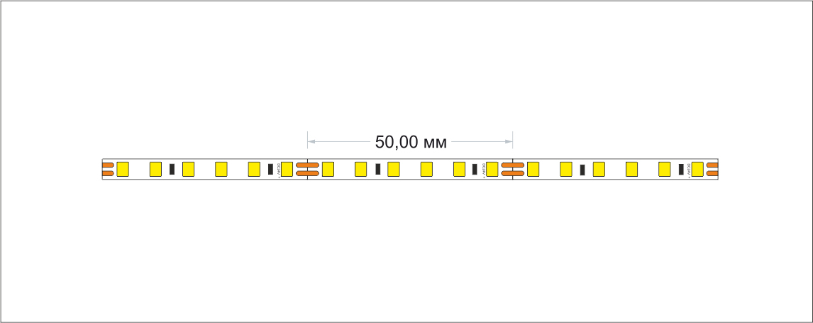 Светодиодная лента 5м LP 2835/120 УЗКАЯ(5мм) 2700-3200К 5Вт/м 24В IP20 5 Вт/м
