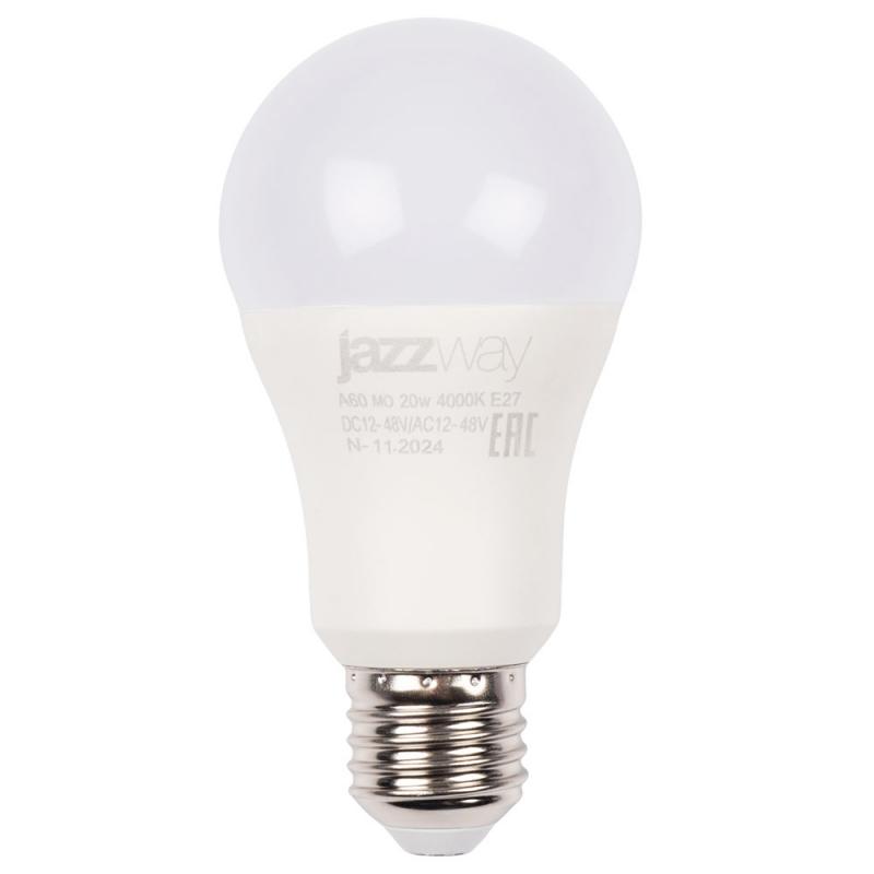 Светодиодная лампа PLED-A60 МО 20w 4000K E27 DC12-48V/AC12-48V