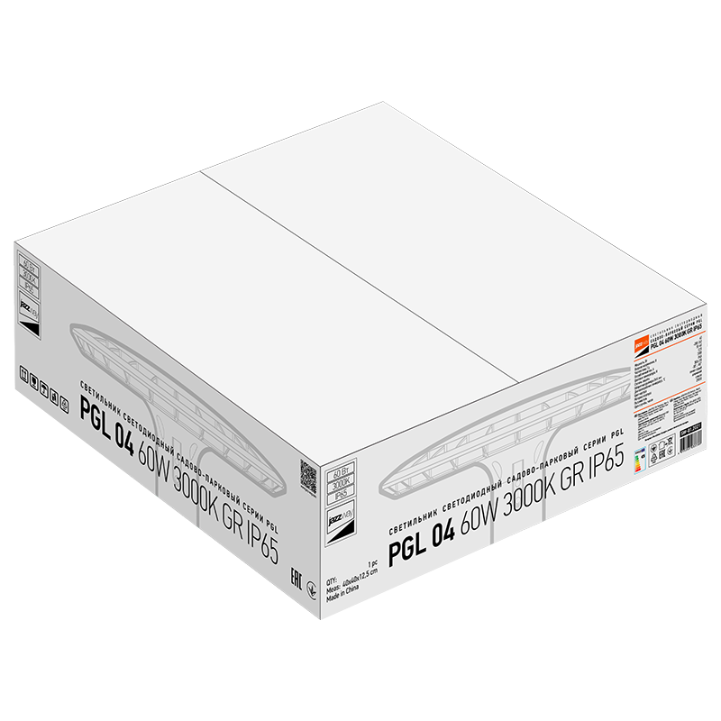 Светодиодный светильник PGL 04 60w 3000K IP65 GR AC 200-240V (парковый) (2 г.гар.) Jazzway