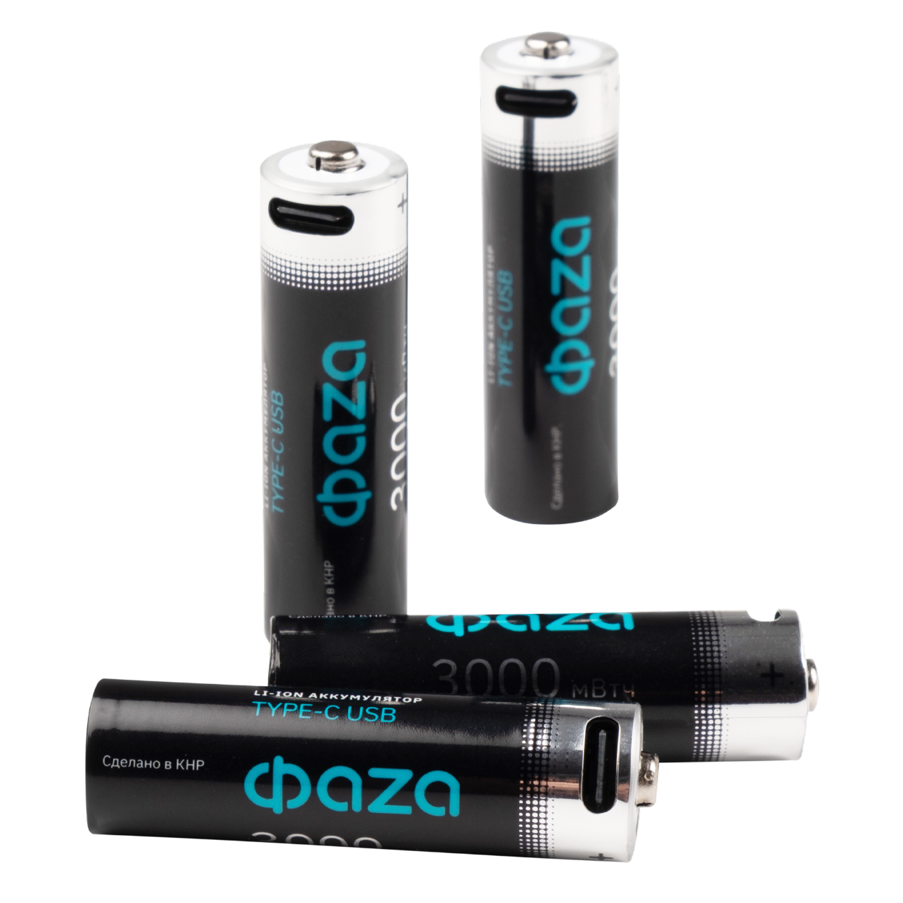 Аккумуляторы Литиевые с Type-C ФАZА  АА 3000 mWh USB BL-4