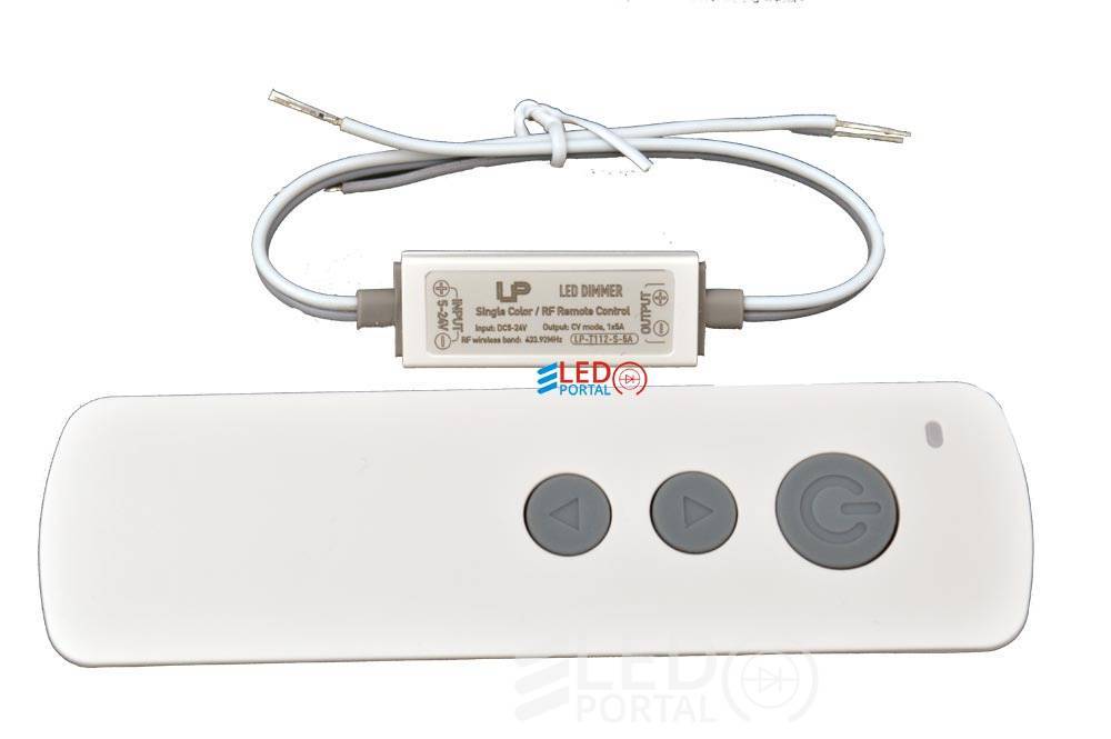 Диммер LP-T-112-S-5A MINI RF 5-24DC белый пульт
