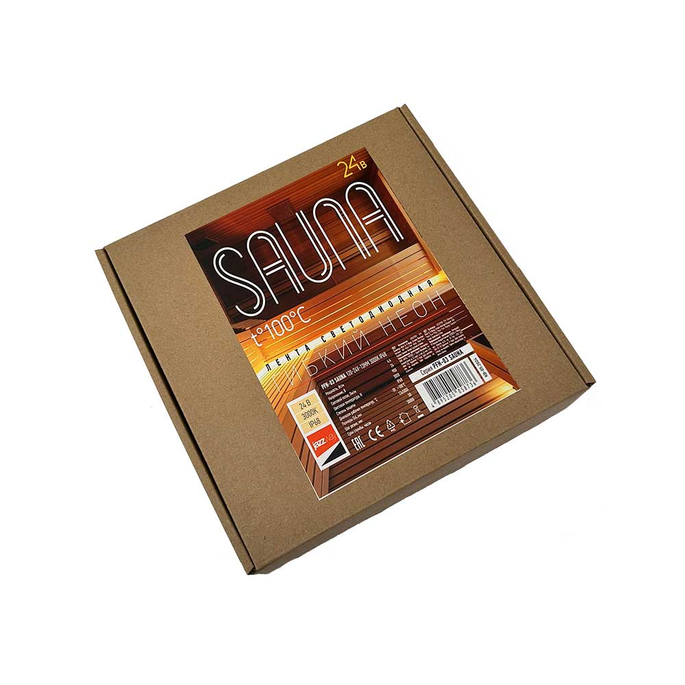 Светодиодная лента PFN-03 "SAUNA 24V" 2835/120 3000K d13mm IP68 /5m/ Jazzway