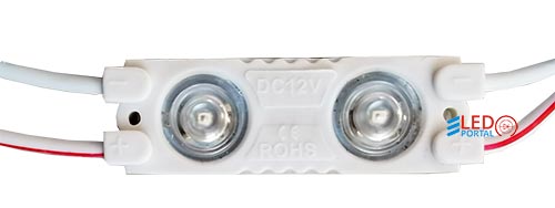 Светодиодный модуль ЖЕЛТЫЙ SMD2835/2LED IP65 линза 80Lm/led, 0.85Вт 12В 170-175градус., 20шт.