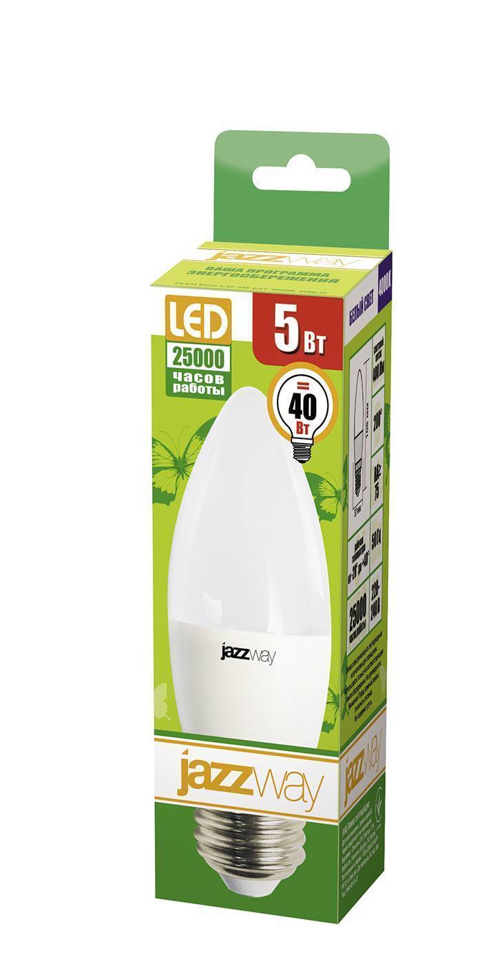 Светодиодная лампа PLED-ECO-C37 5w 4000K 400Lm E27