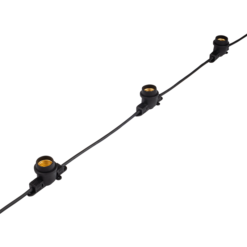 Гирлянды «Белт-лайт» PBL-S40/ L24+1.5 Black E27 IP65 24 метра