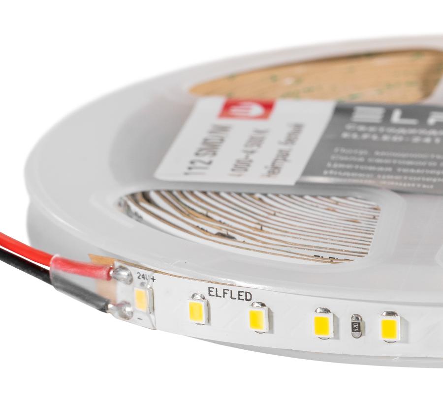 Светодиодная лента 1м, ELFLED 2835/112 PRO140 NW 4000-4500К 24В 10Вт/м 8мм IP20 