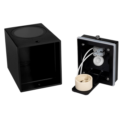 Светильник PDL-S 72080 GU10-1 BL 230V IP65 односторонний, настенного монтажа предназначен для фасадного и внутреннего освещения.  Тип цоколя используемой лампы - GU10 (лампа не входит в комплект).   Количество необходимых ламп - 1.  Выбор лампы необходимо