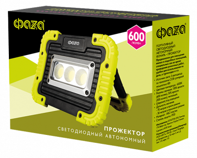 Фонарь ФАZА WL1-L6W-gn (черно-зелен.)
