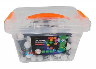 OLDBL100-M-E BOX Гирлянда наружная  100 LED Шарики, 2,4 см ,мультицвет