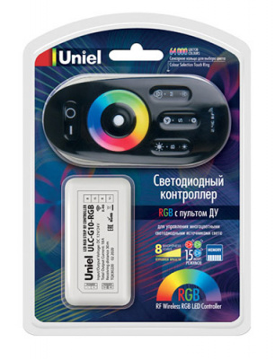 Контроллер ULC-G10-RGB BLACK (черный) 12/24V 216/432Вт