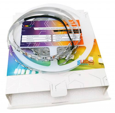 Светодиодная лента LP 5050/60 RGB LUX IP20 12V 14.4W/m, 5m