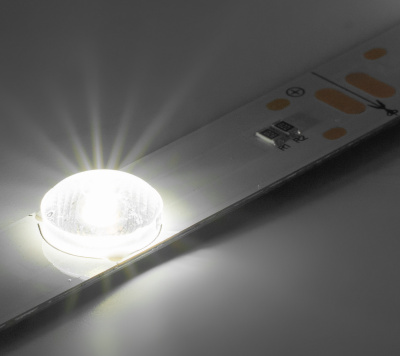 Светодиодная лента Светодиодная линейка фронтальная 12SMD2835, 12В, с линзами, 4000-4500K ELF, цена 261 руб. руб с доставкой по всей России, интернет магазин Led Portal