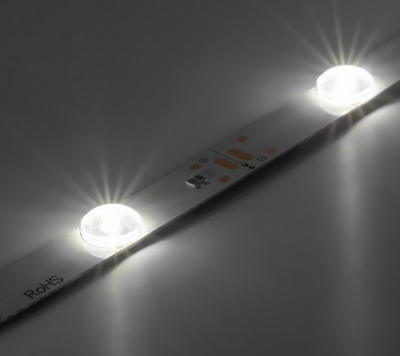 Светодиодная лента Светодиодная линейка фронтальная 12SMD2835, 12В, с линзами, 4000-4500K ELF, цена 261 руб. руб с доставкой по всей России, интернет магазин Led Portal
