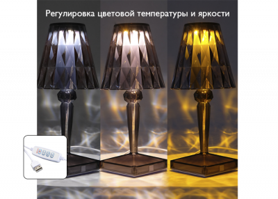 Светодиодный светильник декоративный  вт,  Светильник ФАZА CTL1-USB Настольный черный кристалл, цена  руб с доставкой по всей России, интернет магазин Led Portal