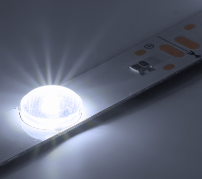 Светодиодная лента Светодиодная линейка фронтальная 12SMD2835, 24В,с линзами, 4.3Вт, белый 6500-7000К 6500-7000К ELF, цена 253 руб. руб с доставкой по всей России, интернет магазин Led Portal