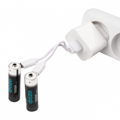Аккумуляторы Литиевые с Type-C ФАZА  АА 3000 mWh USB BL-2
